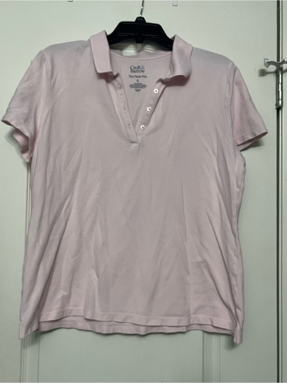 Croft & Barrow Light Pink Polo Tee - Short Sleeve